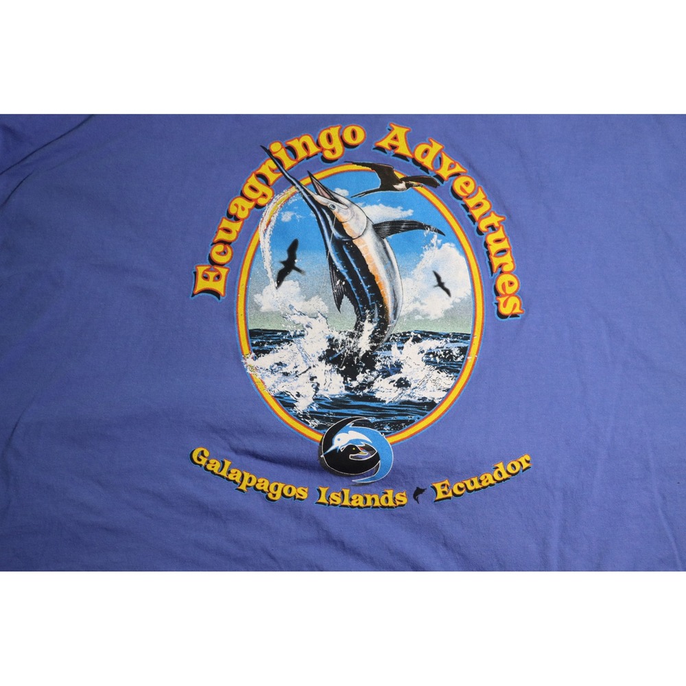 Red Tuna Shirt Club Mens 4XL Ecuagringo Adventures Galapagos Islands Blue Shirt